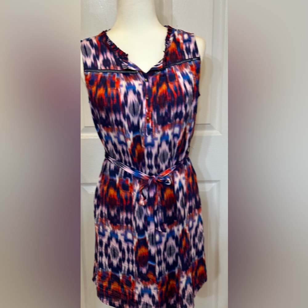 Liz Claiborne Dress purple rust blue petite Small NWT - Picture 2 of 9